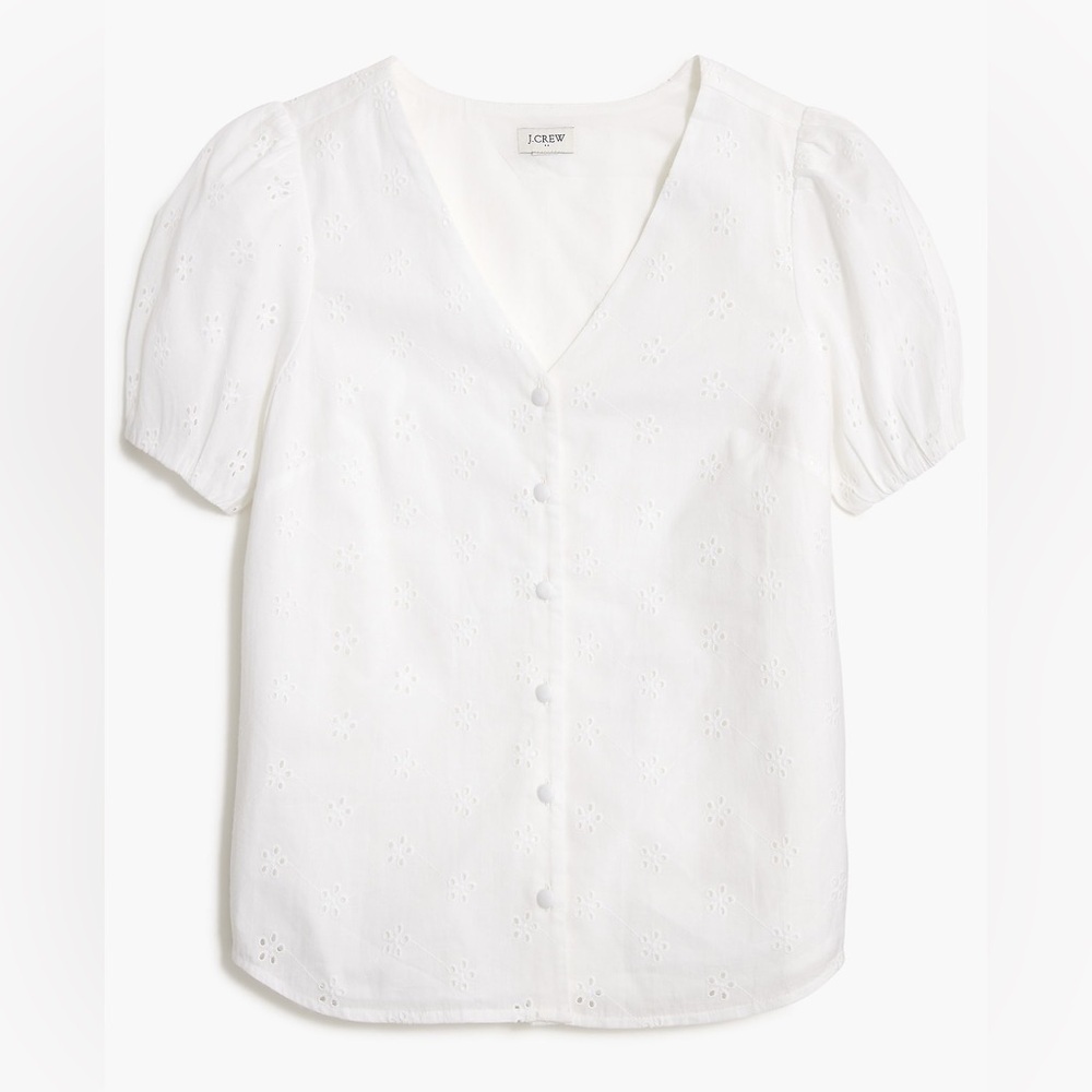J Crew Eyelet button-front shirt BQ034